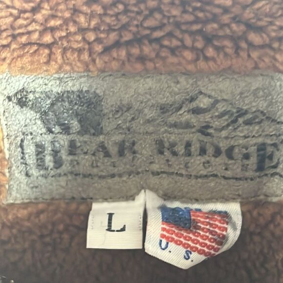 🔥 Vintage BEAR RIDGE Sherpa Fleece Full Zip Jacket Aztec Native American Print - Picture 7 of 10